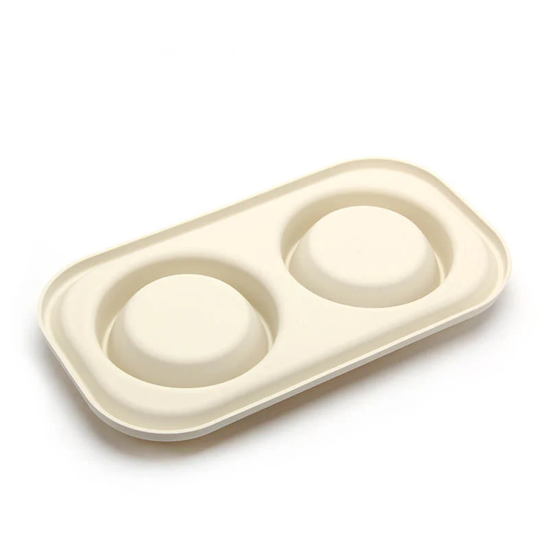 Silicone Dual Bowl Slow Feeder Pet Bowl - Image 4