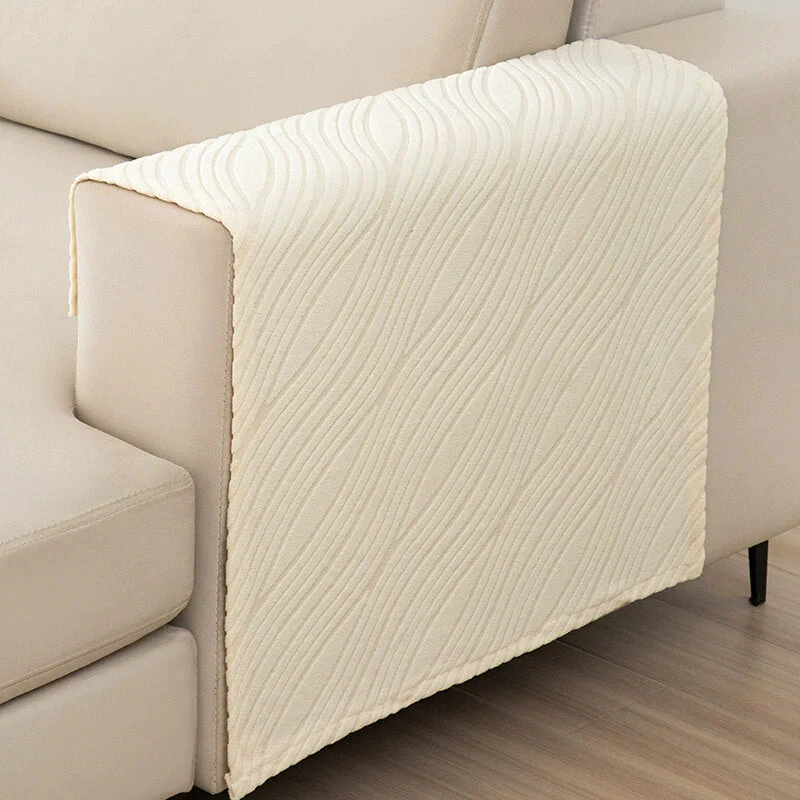 Soft Furry Non-Slip Sofa Protector Armrest Cover Set - Image 3