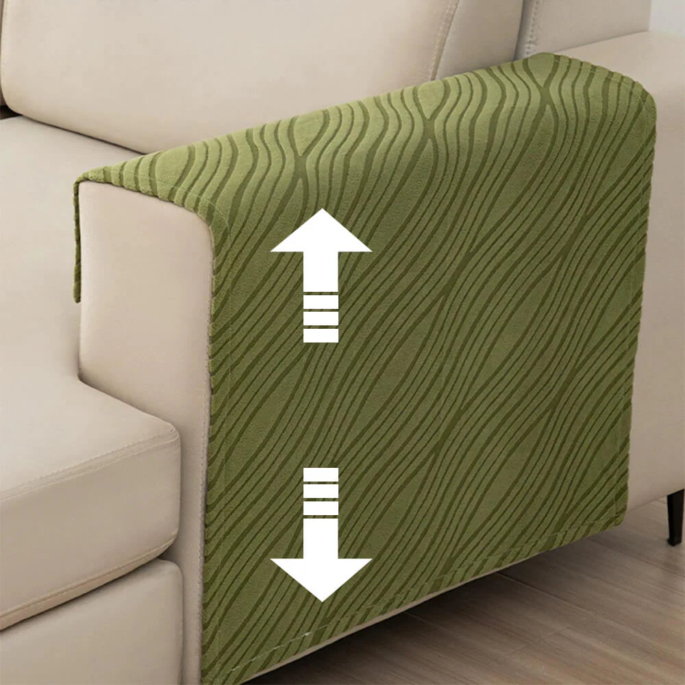 Soft Furry Non-Slip Sofa Protector Armrest Cover Set - Image 5