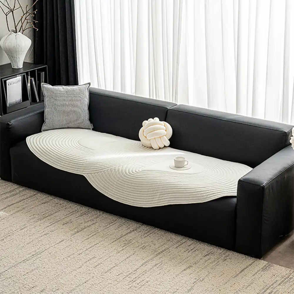 Soft Pure Cotton Sofa Protection Non-slip Couch Cover - Image 12
