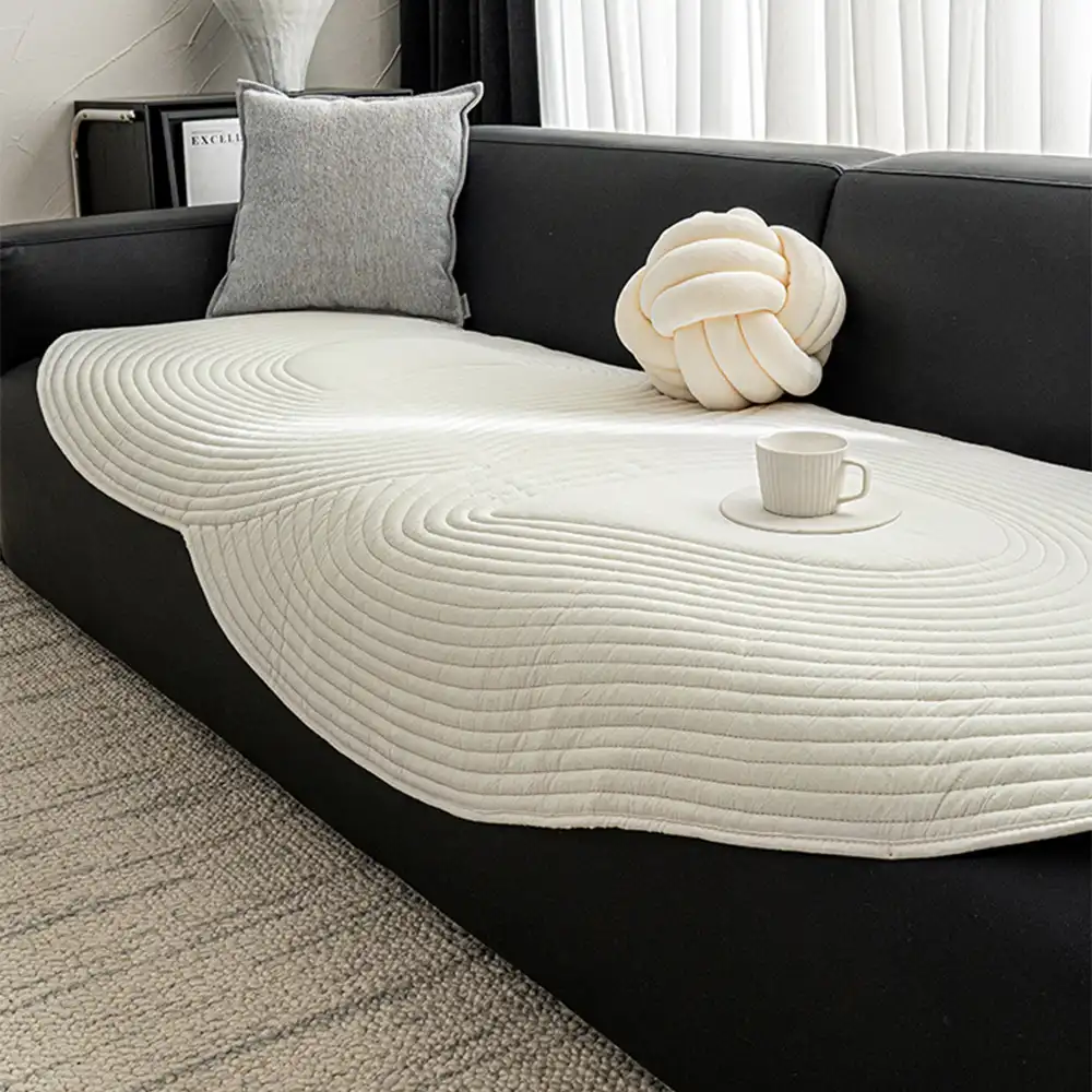 Soft Pure Cotton Sofa Protection Non-slip Couch Cover - Image 6