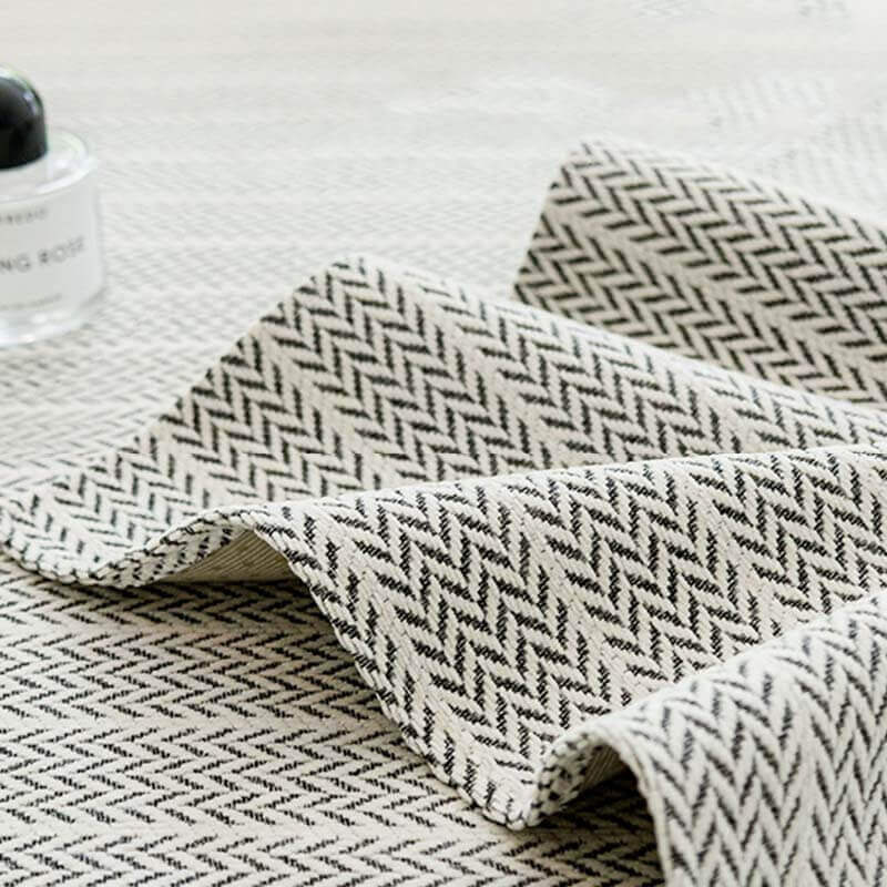 Solid Colour Chenille Anti-scratch Herringbone Couch Cover - Image 10