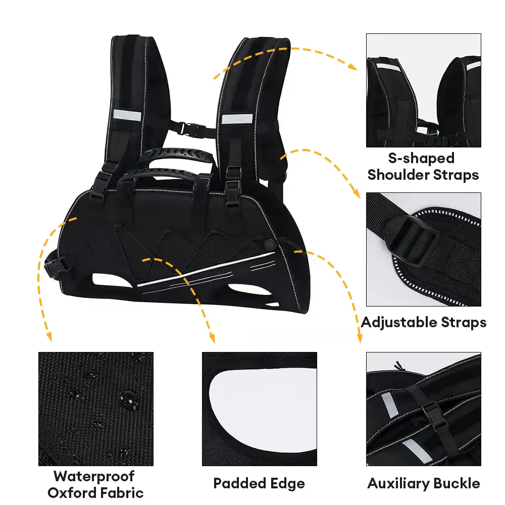 Spine-Friendly Horizontal Dog Backpack Carrier with Adjustable Padded Straps - Legs-Out Comfort - Image 4
