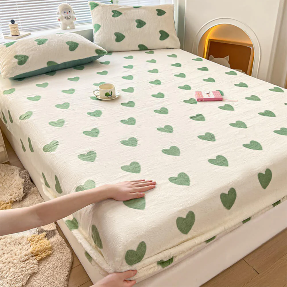 Static-Free Creamy Stretchable Fitted Sheet Mattress Cover - Image 13
