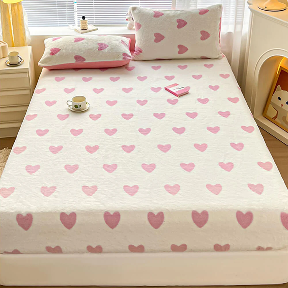 Static-Free Creamy Stretchable Fitted Sheet Mattress Cover - Image 6
