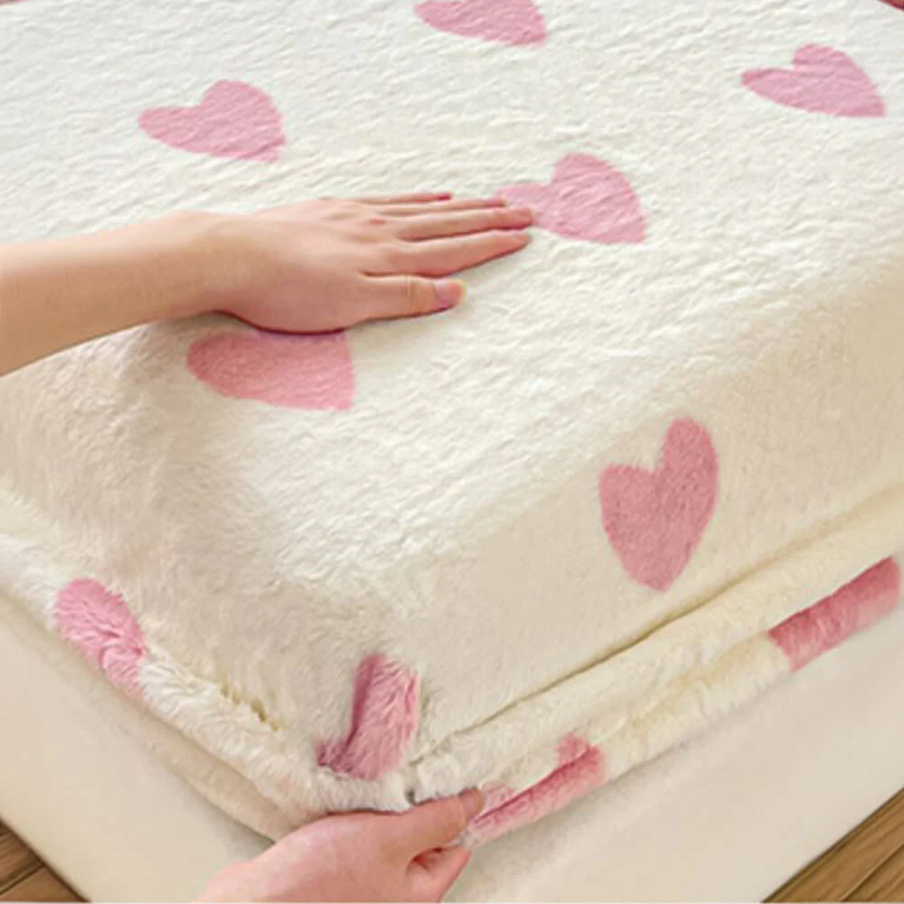 Static-Free Creamy Stretchable Fitted Sheet Mattress Cover - Image 7