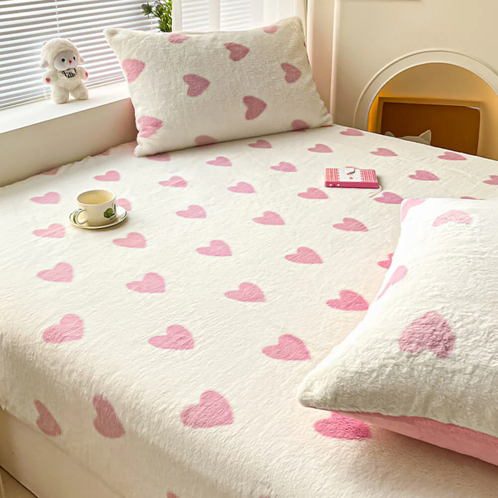 Static-Free Creamy Stretchable Fitted Sheet Mattress Cover - Image 8
