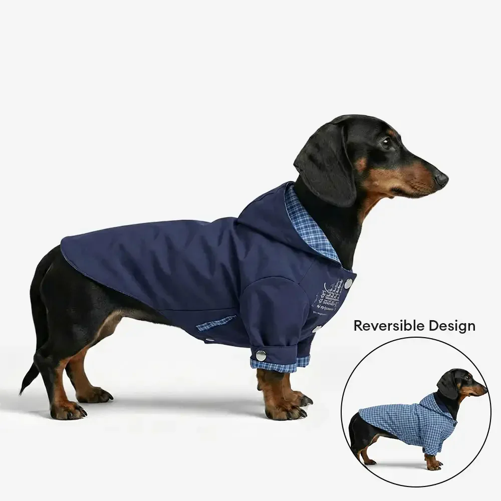 Stylish Dual-Sided Reversible Wear Windproof Outdoor Dog Jacket - Image 3