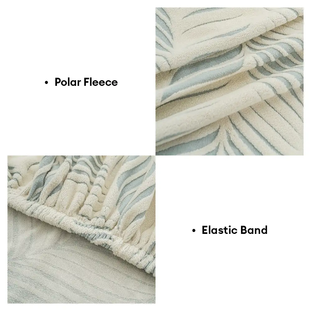Thick Polar Fleece Jacquard Anti-Scratch Stretch Couch Cover - Image 4