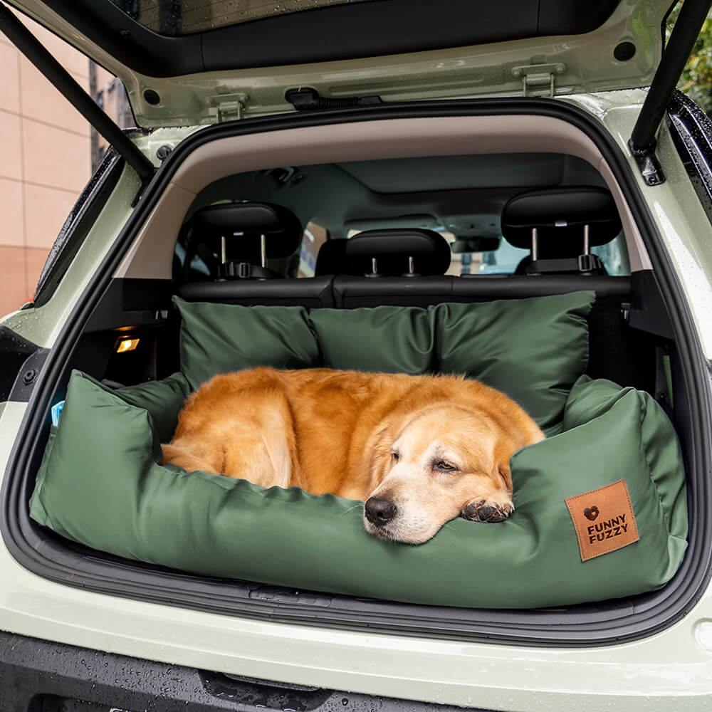 Travel Bolster Safety Medium Large Dog Car Back Seat Bed - Image 40