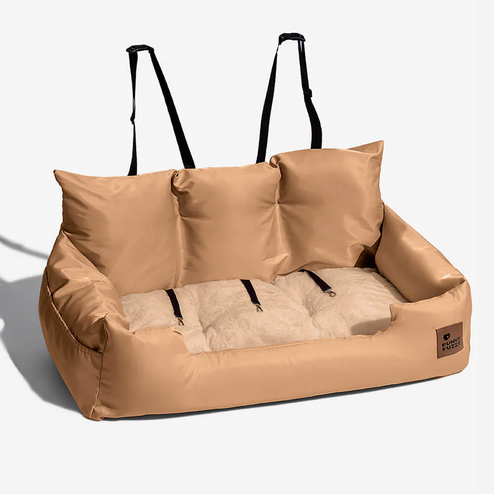 Travel Bolster Safety Waterproof Medium Large Dog Car Back Seat Bed - Image 20