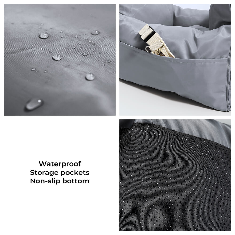 Travel Bolster Safety Waterproof Medium Large Dog Car Back Seat Bed - Image 8