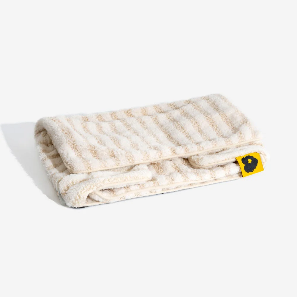 Trendy Striped Faux Lambswool Double Layer Dog & Cat Sofa Bed - Image 23