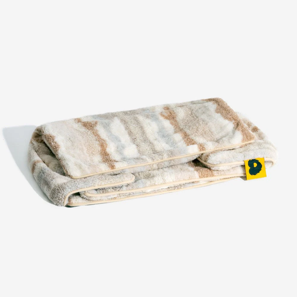 Trendy Striped Faux Lambswool Double Layer Dog & Cat Sofa Bed - Image 26