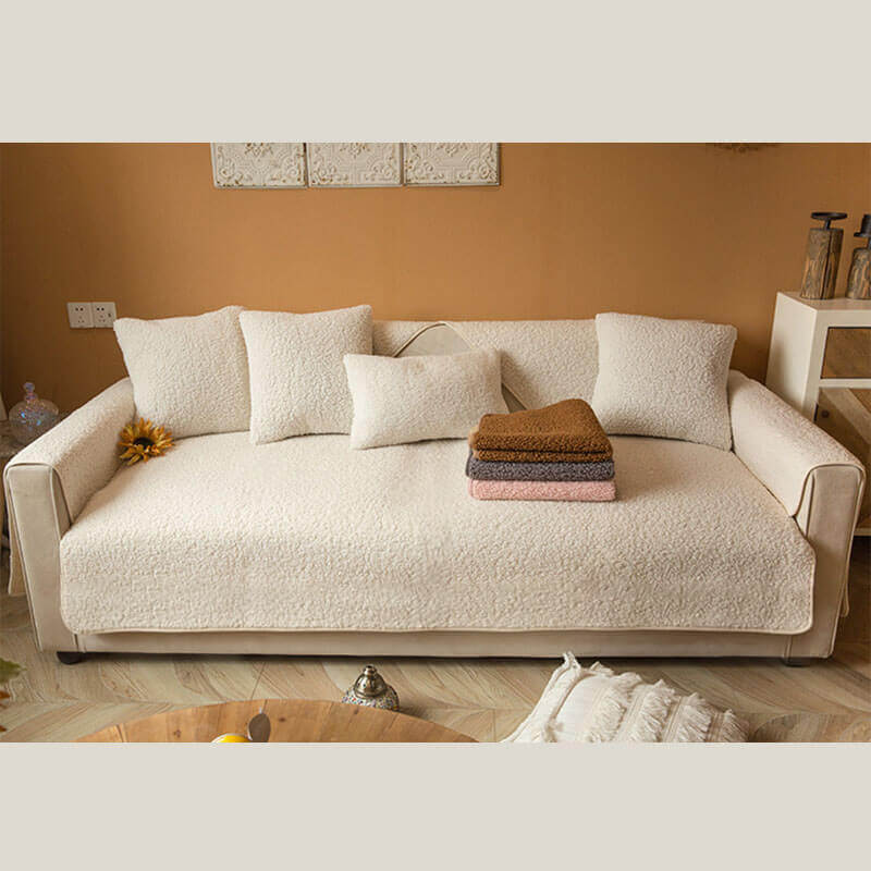 Ultrasoft Teddy Fleece Warm Non-Slip Couch Cover - Image 16