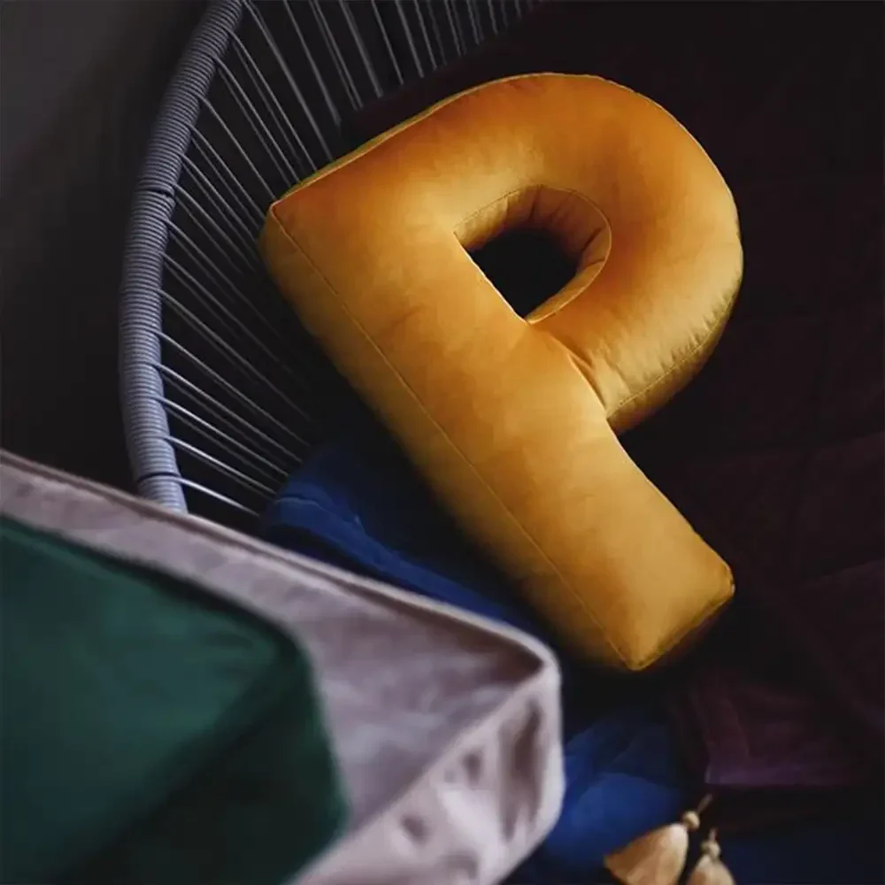 Velvet Letter Hugging Sofa Pillow - Image 5