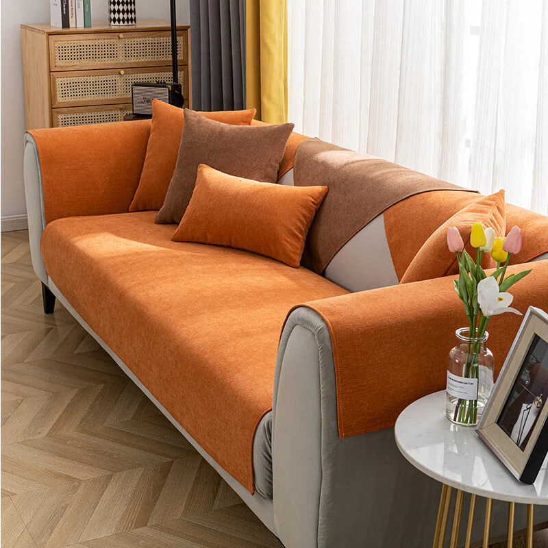 Vermilion Comfortable Chenille Furniture Protector Couch Cover - Image 4