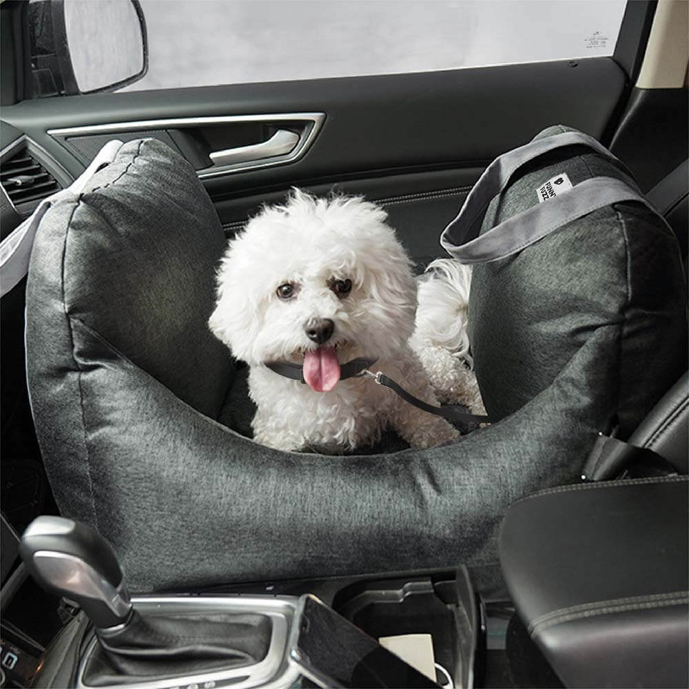 Vintage Heart Chequerboard Dog Car Seat Bed - Image 26