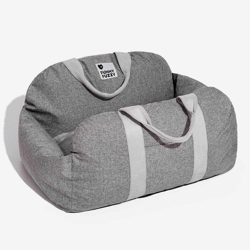 Vintage Heart Chequerboard Dog Car Seat Bed - Image 42