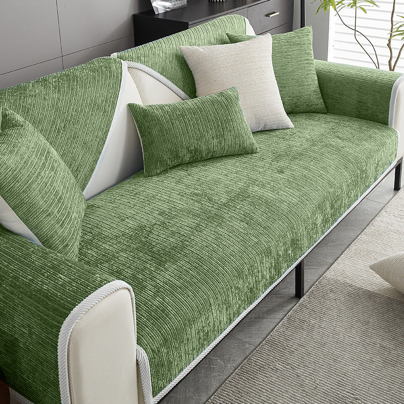 Waterproof Antimicrobial Simple Chenille Fabric Anti-scratch Couch Cover - Image 10