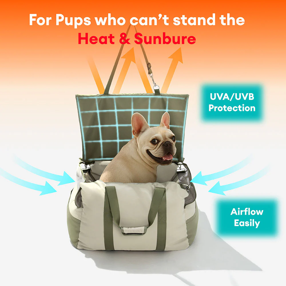 Waterproof Breathable Dog Booster Car Seat- Pup Rover - Image 3