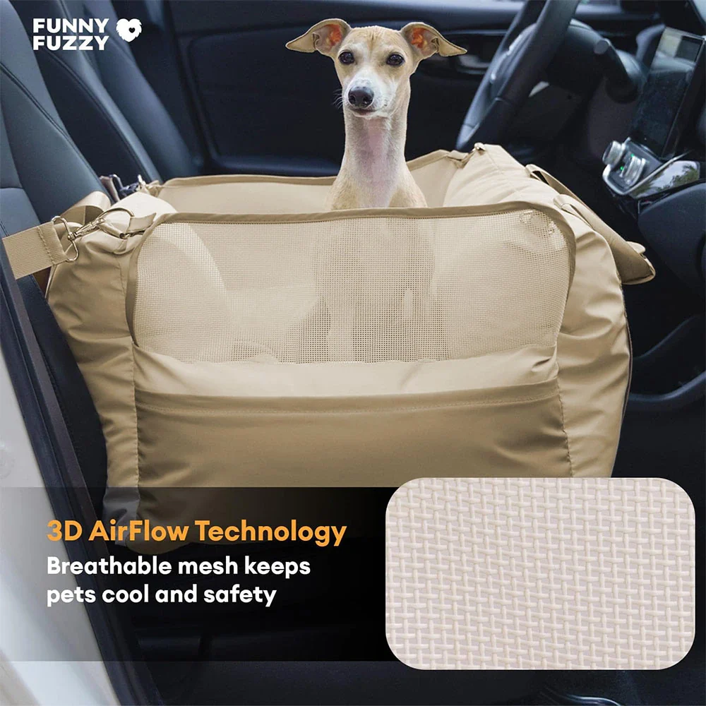 Waterproof Breathable Dog Booster Car Seat- Pup Rover - Image 6