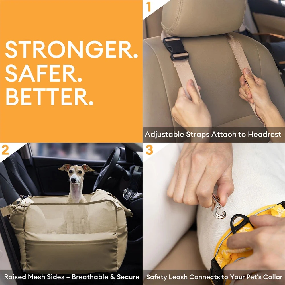 Waterproof Breathable Dog Booster Car Seat- Pup Rover - Image 8