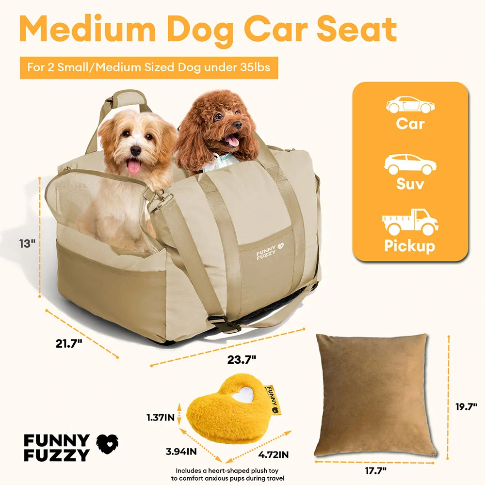 Waterproof Breathable Dog Booster Car Seat- Pup Rover - Image 9