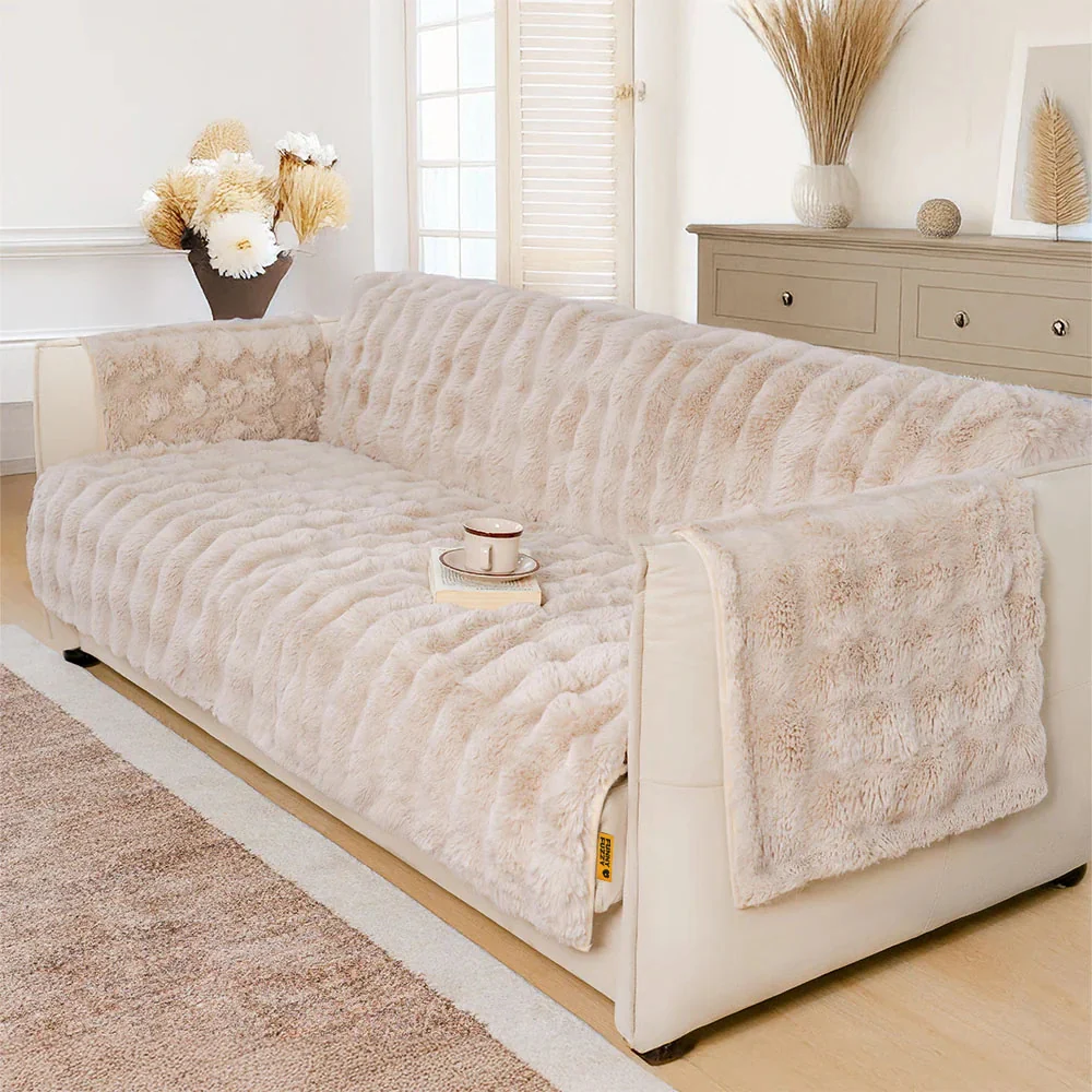 Water-resistant Fluffy Soft Furniture Protector Couch Cover-EverDry - Image 3