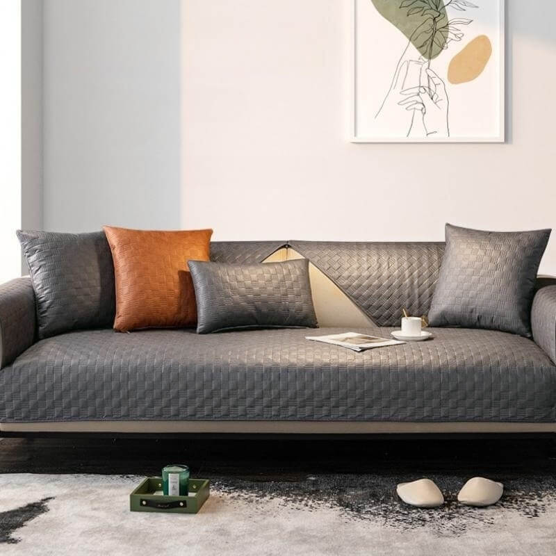 Water-resistant Leathaire Fabric Furniture Protection Couch Cover - Image 3