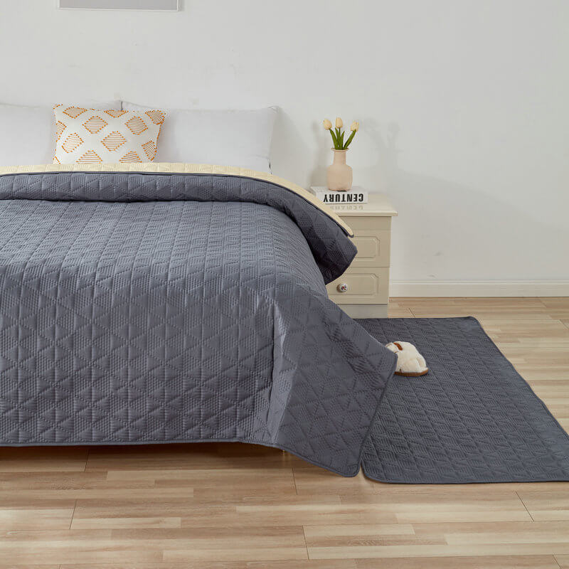 Waterproof Non-Slip Geometric Embossed Multi-Purpose Pet Mat Mattress Protector - Image 11