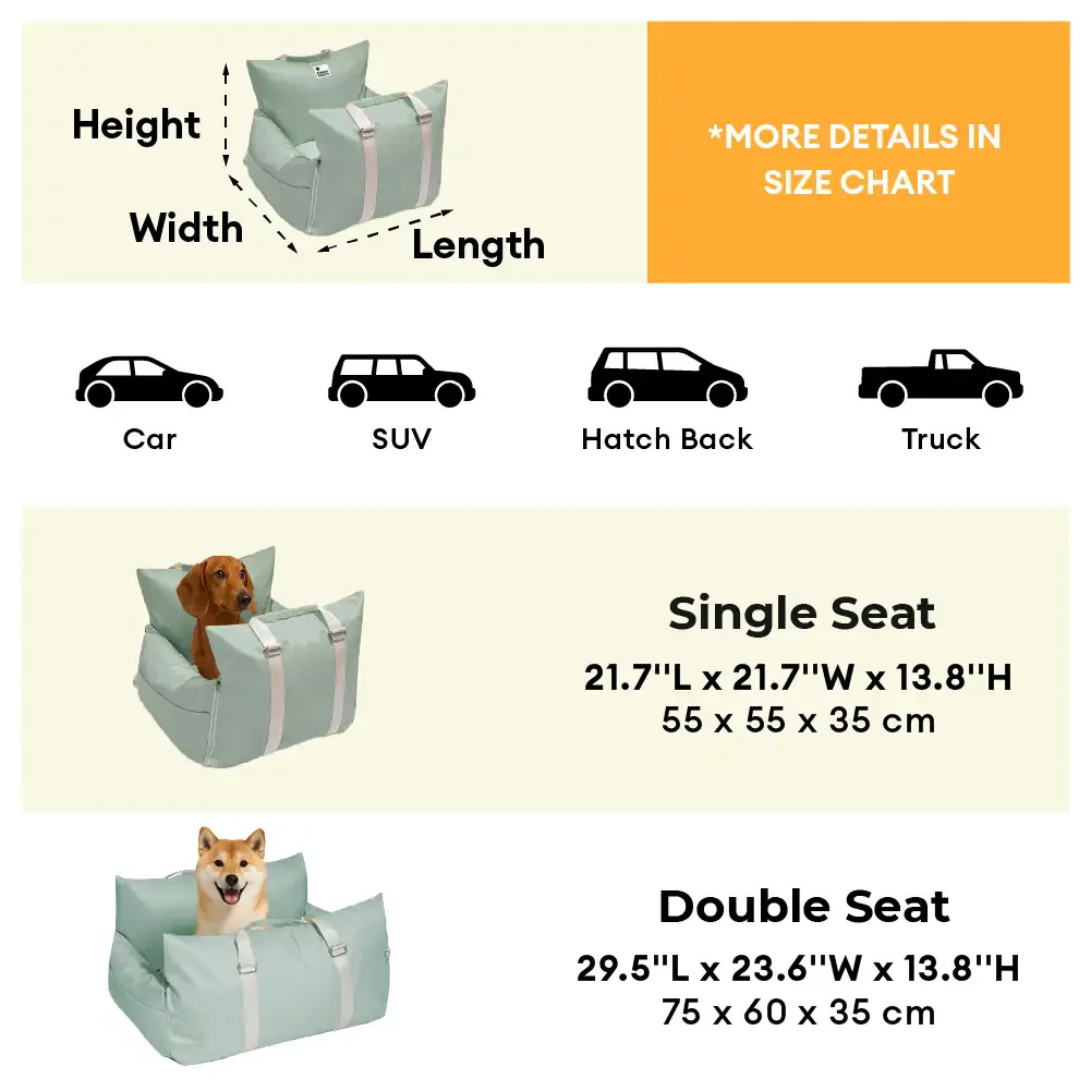 Waterproof Travel Dog Car Seat Bed - First Class - Image 9