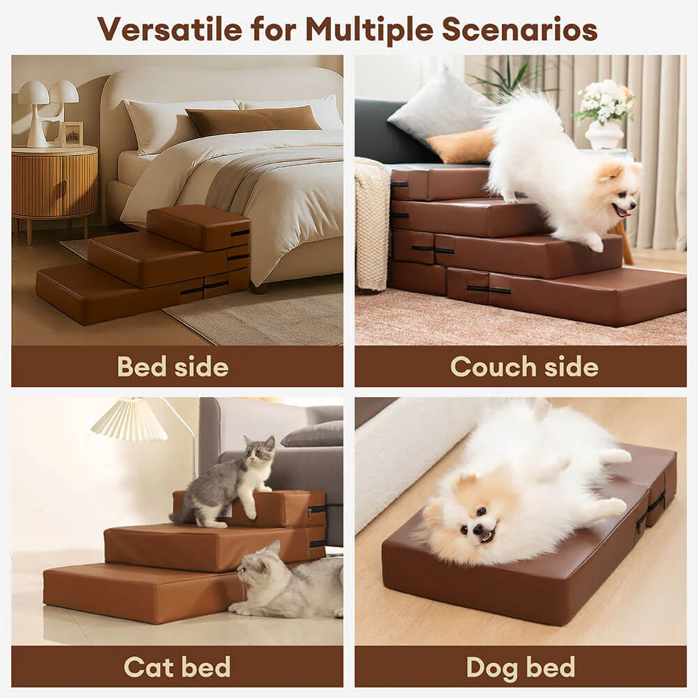 Waterproof Washable PU Leather Modular Multi-Level Pet Stairs - Image 5