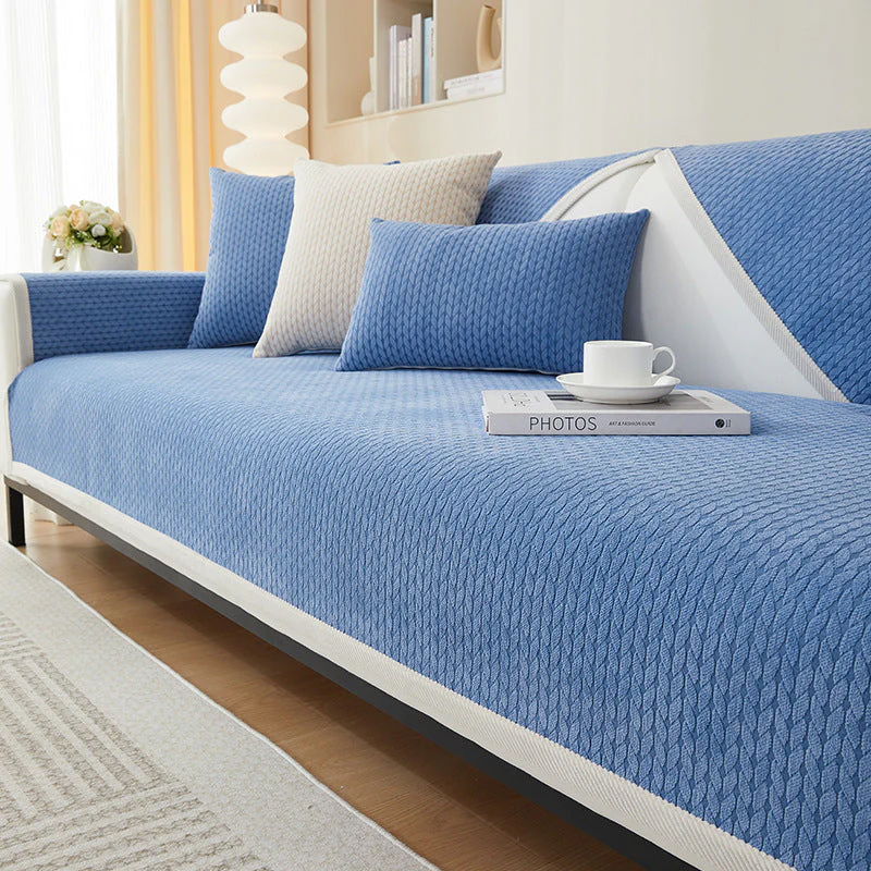 Wheat Ears Pattern Chenille Anti-Scratch Couch Cover - Image 8