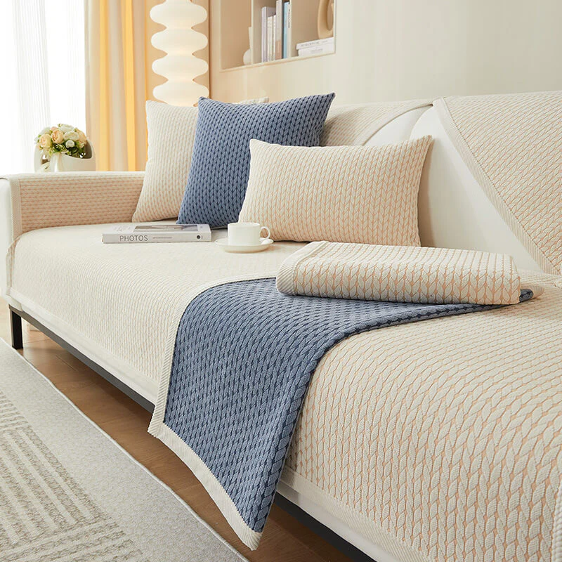 Wheat Ears Pattern Chenille Anti-Scratch Couch Cover - Image 9